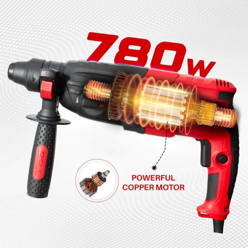 RH 26-26 Hammer Drill 780W SDS Plus 26mm 3J Impact Energy, 900 RPM, 4000 BPM | EnvMart
