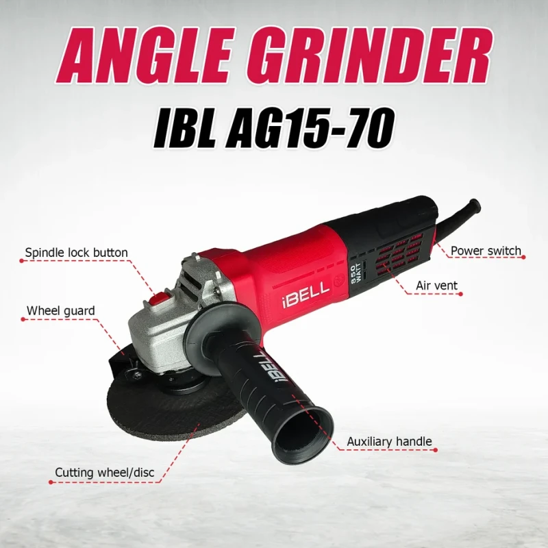 AG15-70 Angle Grinder 115mm 850W 230V 11000 RPM Power Tools | EnvMart