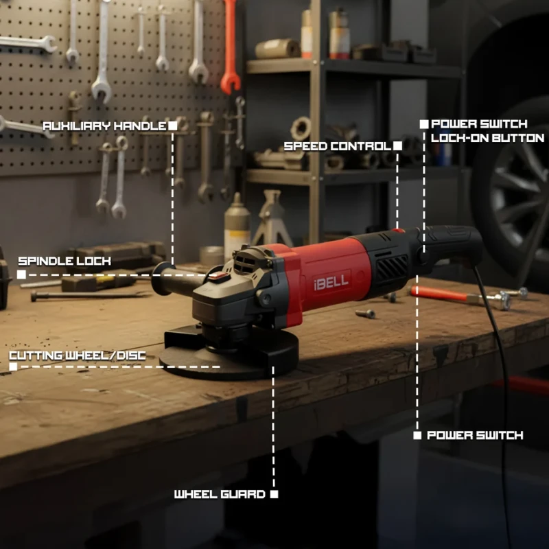 AG25-06 Heavy-Duty Angle Grinder 1100W 125mm Variable Speed 11000 RPM Protection Class II | EnvMart