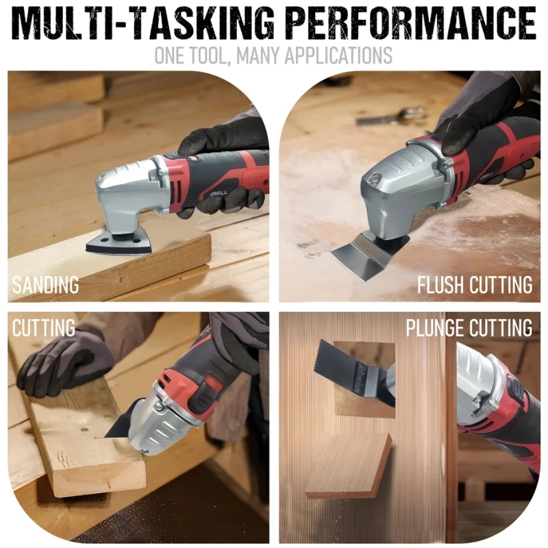 Multi-Functional Oscillating Tool 280W 6-Speed Kit, Industrial Cutting/Sanding | EnvMart