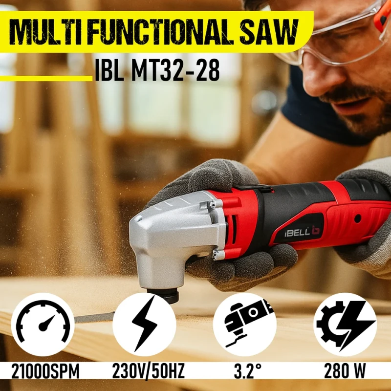 Multi-Functional Oscillating Tool 280W 6-Speed Kit, Industrial Cutting/Sanding | EnvMart
