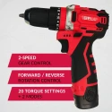 iBELL Cordless Impact Drill Toolbox 12V 1500mAh 101-Piece Kit Brushless | EnvMart