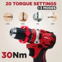 iBELL Cordless Impact Drill Toolbox 12V 1500mAh 101-Piece Kit Brushless | EnvMart
