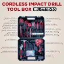 iBELL Cordless Impact Drill Toolbox 12V 1500mAh 101-Piece Kit Brushless | EnvMart