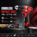 iBELL Cordless Impact Drill Toolbox 12V 1500mAh 101-Piece Kit Brushless | EnvMart