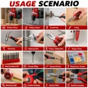 iBELL Cordless Impact Drill Toolbox 12V 1500mAh 101-Piece Kit Brushless | EnvMart