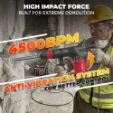 Demolition Hammer 1350W Heavy-Duty Electric Concrete Breaker 20J, 4500 BPM | EnvMart
