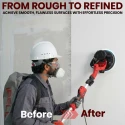 Drywall Sander Long Handle 9" (215mm), 1000W, Variable Speed, Auto Dust Collection | EnvMart