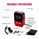 Portable Tyre Inflator 7.4V DC, 40W, 150 PSI, 2000mAh Lithium Battery, 18L/min Air Flow | EnvMart