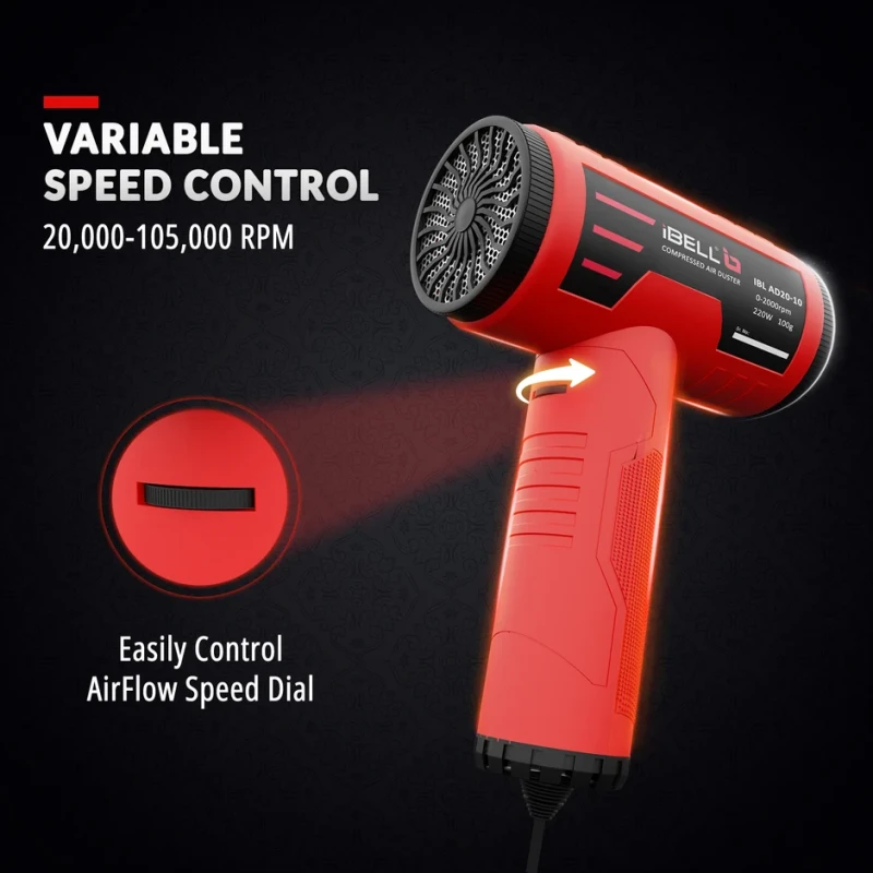 Compressed Air Duster AD20-10, 220W, 220-230V, Brushless Motor, High-Speed | EnvMart