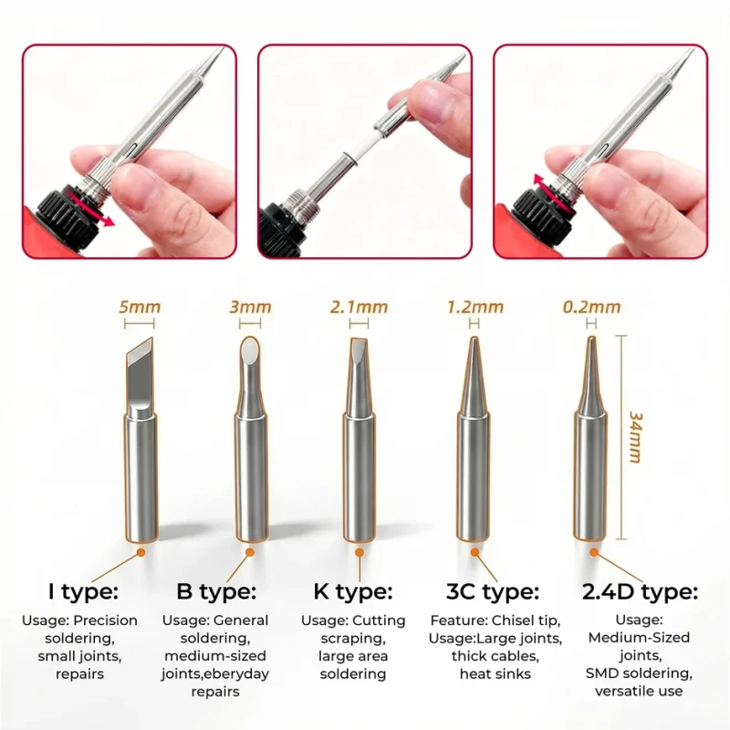 Digital Soldering Iron Kit S60-12 60W LCD Adjustable Temp Auto Sleep/Off | EnvMart
