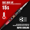 Digital Soldering Iron Kit S60-12 60W LCD Adjustable Temp Auto Sleep/Off | EnvMart