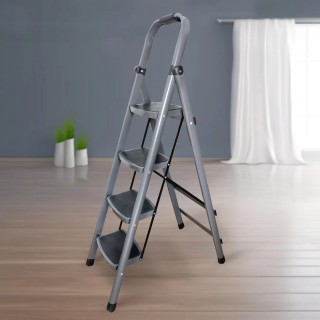 Iron Ladder T004E 4 Steps Heavy-Duty, Anti-Skid, 150 kg Load Capacity, Foldable | EnvMart