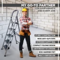 Iron Ladder T005E 5 Steps Anti-Skid Foldable Heavy-Duty 150 kg Capacity | EnvMart