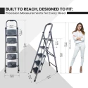 Iron Ladder T005E 5 Steps Anti-Skid Foldable Heavy-Duty 150 kg Capacity | EnvMart
