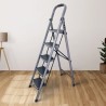 iBELL IBL T005E 5 Step Ladder for Home Foldable Steel Ladder with 150 kg Capacity, Max Height 160 cm (5.25 ft), T005E0S000