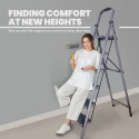6 Step Iron Ladder T006E, Wide Anti-Skid Steps, 150 kg Capacity, Powder-Coated, Foldable | EnvMart