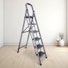 iBELL IBL T006E 6 Step Ladder for Home - Foldable Steel Ladder with 150 kg Load Capacity, Max Height 183 cm (6 ft), T006E0S000