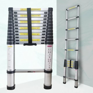 iBELL TE012 Aluminium Ladder 13 Steps 12.5ft 150kg Load Aerospace Alloy | EnvMart