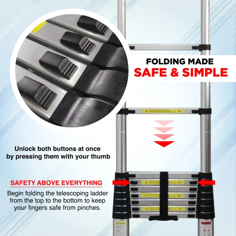 TE205 Aluminium Extension Ladder, 16 Steps, 6.25 m, 150 kg Capacity | EnvMart