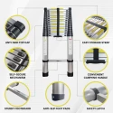 TE205 Aluminium Extension Ladder, 16 Steps, 6.25 m, 150 kg Capacity | EnvMart