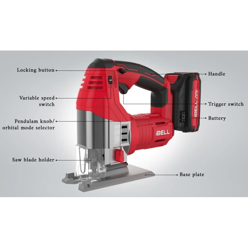 BJ29-65 Brushless Cordless Jig Saw 20V 500–3000 RPM | EnvMart