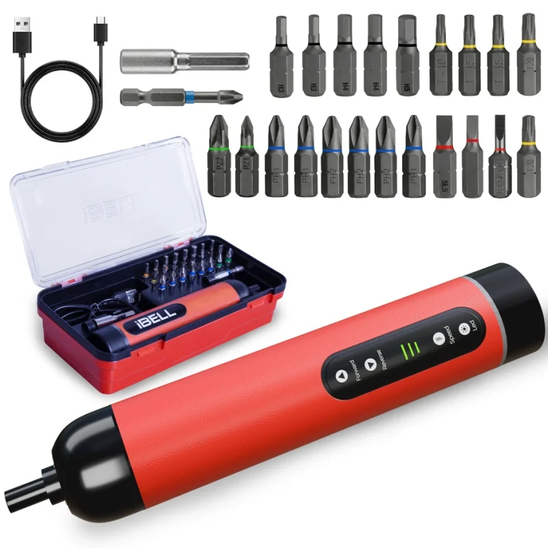Cordless Electric Screwdriver Set ES36-15, 4V, 10Nm, 27 Bits, LED – Power Tools | EnvMart