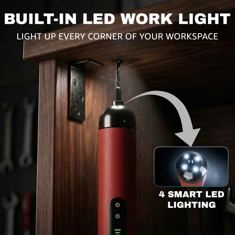 Cordless Electric Screwdriver Set ES36-15, 4V, 10Nm, 27 Bits, LED – Power Tools | EnvMart