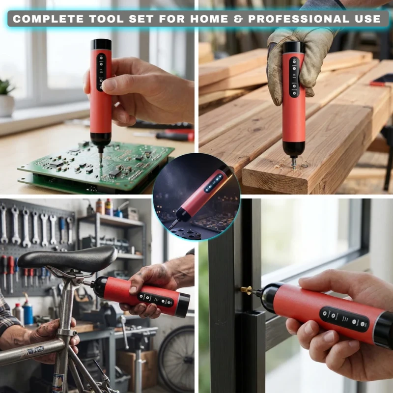 Cordless Electric Screwdriver Set ES36-15, 4V, 10Nm, 27 Bits, LED – Power Tools | EnvMart