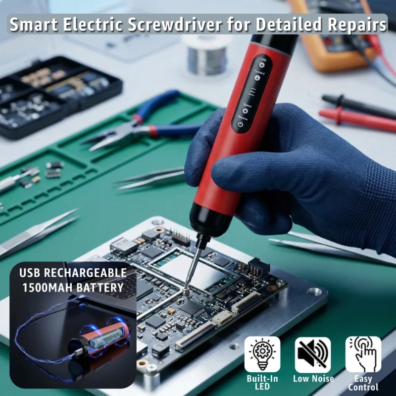 Cordless Electric Screwdriver Set ES36-15, 4V, 10Nm, 27 Bits, LED – Power Tools | EnvMart