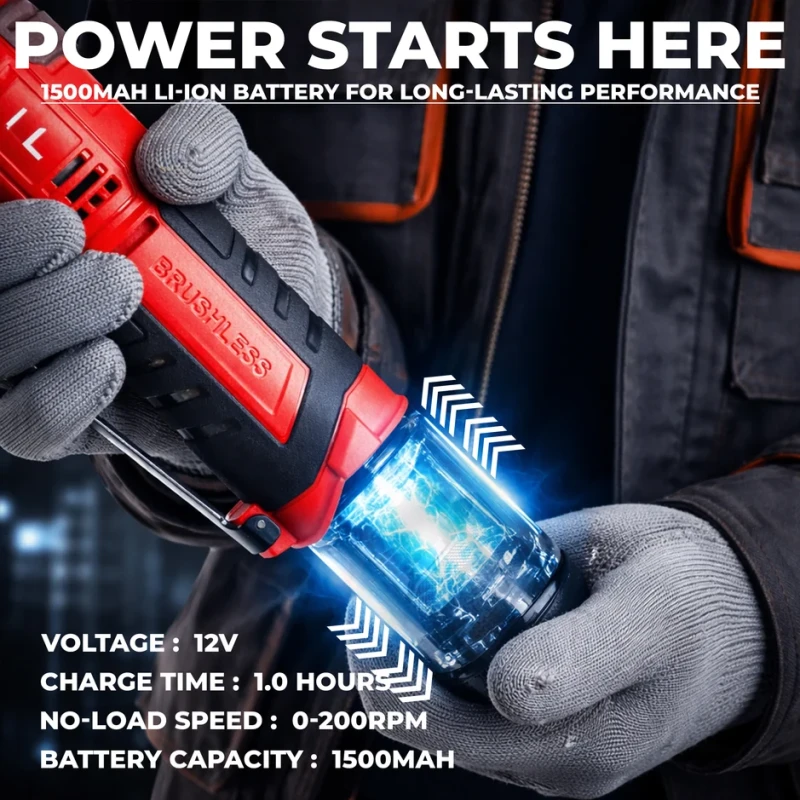 Cordless Ratchet Wrench Brushless IBL BW12-70, 70 Nm, 12V, 1500mAh | EnvMart