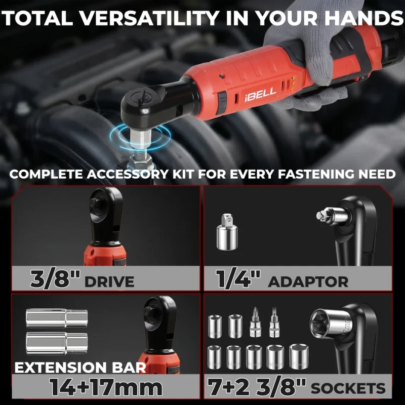 Cordless Ratchet Wrench Brushless IBL BW12-70, 70 Nm, 12V, 1500mAh | EnvMart