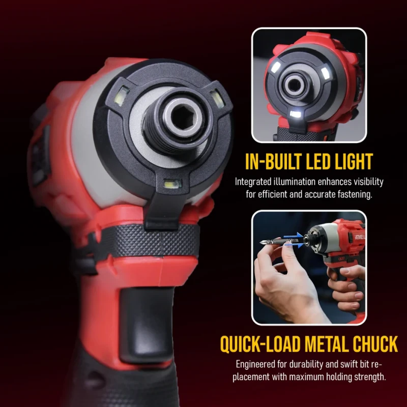 Cordless Impact Screw Driver IBL BD12-19 Brushless Motor 185 Nm Torque 2-Speed Hex Chuck | EnvMart