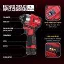 Cordless Impact Screw Driver IBL BD12-19 Brushless Motor 185 Nm Torque 2-Speed Hex Chuck | EnvMart