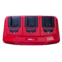 Ops Tri Charger OPST3C 3-Slot Li-Ion Battery Charger, 65W, Sequential Charging, USB Output, 100-240V | EnvMart