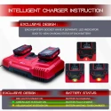 Ops Tri Charger OPST3C 3-Slot Li-Ion Battery Charger, 65W, Sequential Charging, USB Output, 100-240V | EnvMart