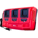 Ops Tri Charger OPST3C 3-Slot Li-Ion Battery Charger, 65W, Sequential Charging, USB Output, 100-240V | EnvMart
