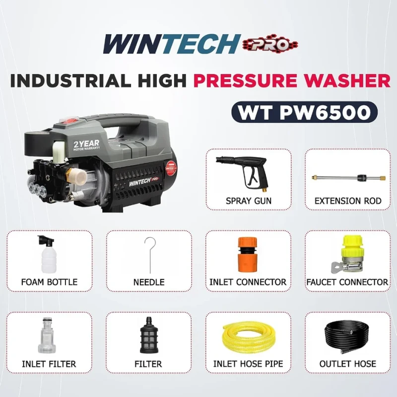 High Pressure Car Washing Machine 1600W 130 Bar 400 L/hr Cleaner | EnvMart