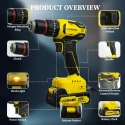 iBELL VR CD21-30 Cordless Impact Drill 20V Max, 2Ah Battery, Brushed Motor, 30Nm, 10mm Chuck | EnvMart