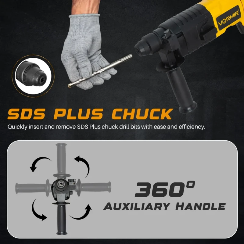 VR RH20-23 Rotary Hammer Drill 20 mm 500W SDS Plus | EnvMart