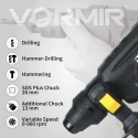 Hammer Drill VR RH 26-26, 26 mm SDS Plus, 780W, 220V, 3-Mode Rotary Hammer | EnvMart