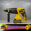 VR BH21-44 Cordless Brushless Rotary Hammer Drill 20V Max, 3J, SDS Plus, 2×4.0Ah Batteries | EnvMart