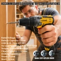 Cordless Driver Drill 12V VR CD12-46, Dual Li-Ion Battery, 25Nm Torque, Fast Charger | EnvMart