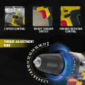 Cordless Driver Drill VR CD12-45, 12V, 25Nm, Dual 1500mAh Li-Ion Batteries, 10mm Keyless Chuck | EnvMart