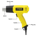 VR HG18-40 Dual Speed Heat Gun 1800W 220V Air Flow Temperature Control | EnvMart