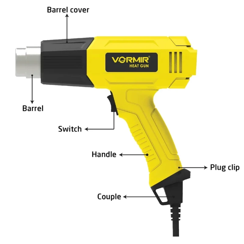 VR HG18-40 Dual Speed Heat Gun 1800W 220V Air Flow Temperature Control | EnvMart