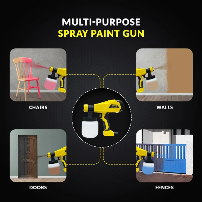 HVLP Hand Held Spray Gun VR SG45-25, 400W, 230V, 800ml Reservoir | EnvMart