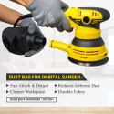 Orbital Sander VR OS23-46, 300W, Variable Speed 4000–12000 RPM, 125mm Pad, Efficient Dust Collection | EnvMart
