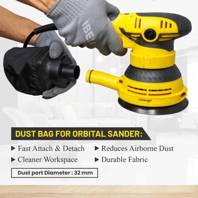 Orbital Sander VR OS23-46, 300W, Variable Speed 4000–12000 RPM, 125mm Pad, Efficient Dust Collection | EnvMart