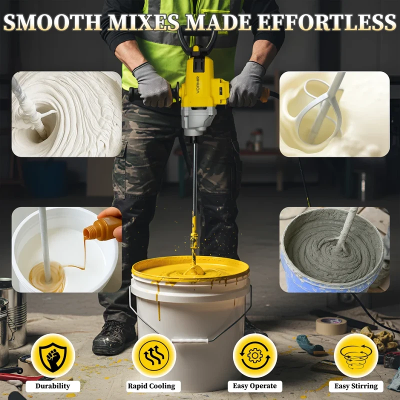 Paint Mixer VR PM12-50 1200W Variable Speed 16mm Chuck Heavy Duty | EnvMart